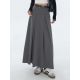 High Waist A-Line Pleated Maxi Skirt